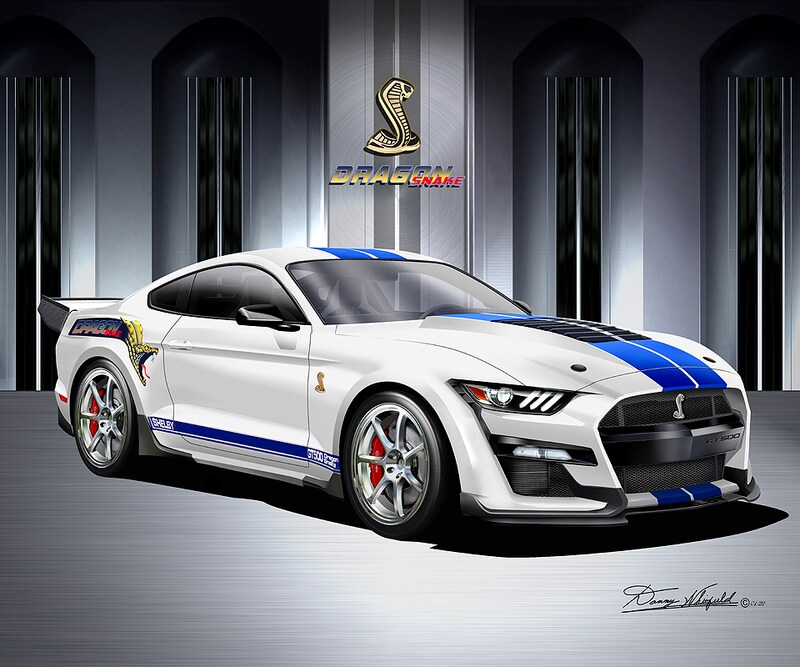 2022 Mustang Shelby GT 500 Art Prints by Danny Whitfield | Dragon Snake Edition | Car Enthusiast Wall Art